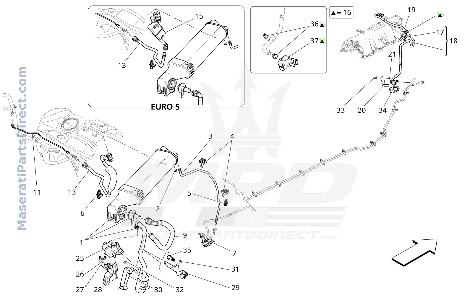 01.44 - 4 - FUEL VAPOUR RECIRCULATION SYSTEM Diagram