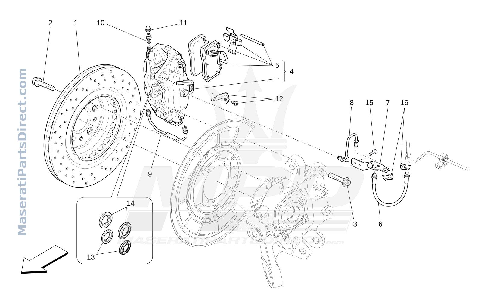 04.11 - 1 - BRAKING DEVICES ON REAR WHEELS Diagram