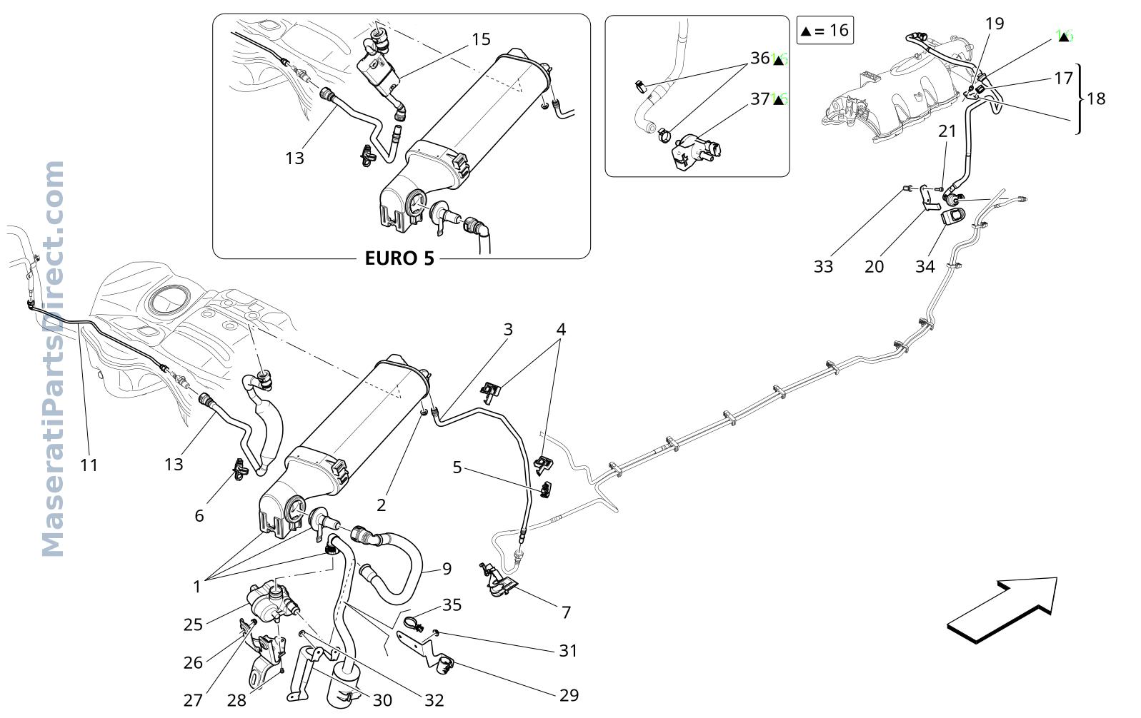 01.44 - 4 - FUEL VAPOUR RECIRCULATION SYSTEM Diagram