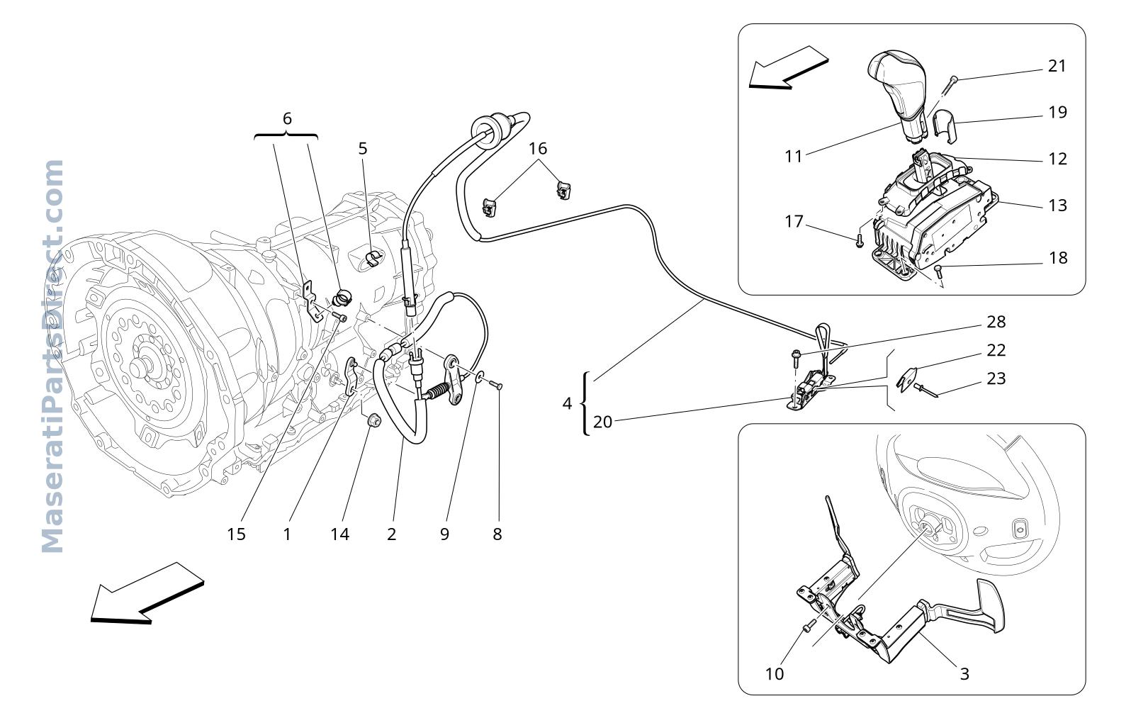 03.02 - 1 - DRIVER CONTROLS FOR AUTOMATIC GEARBOX Diagram
