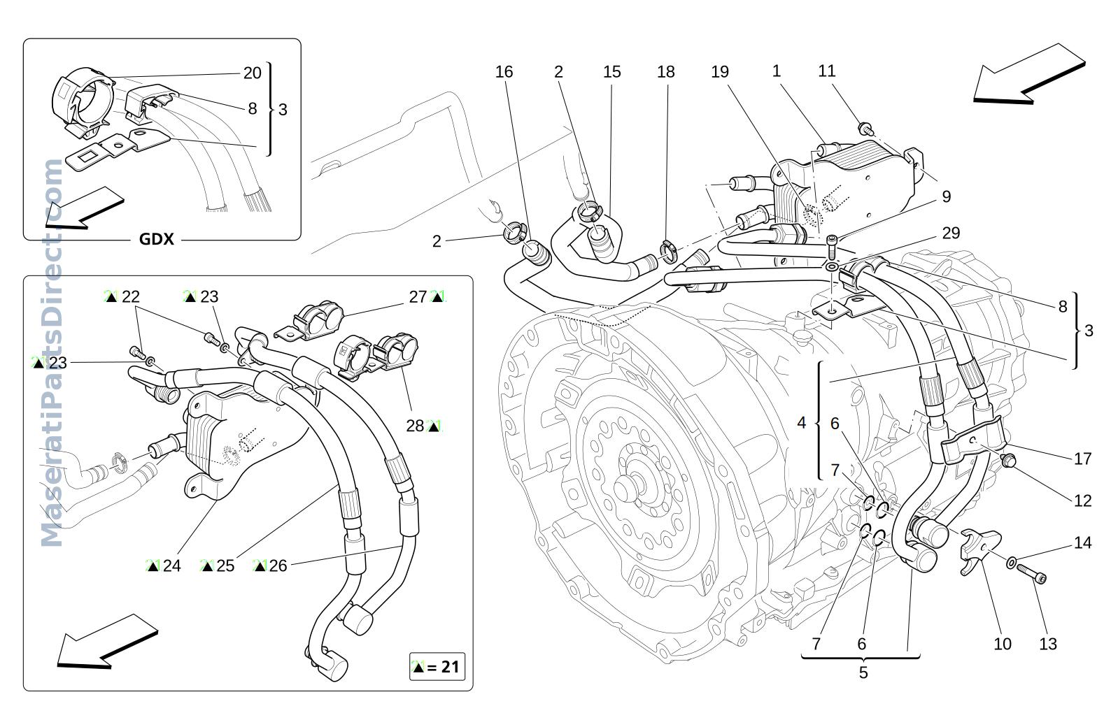 03.50 - 2 - LUBRICATION AND GEARBOX OIL COOLING Diagram