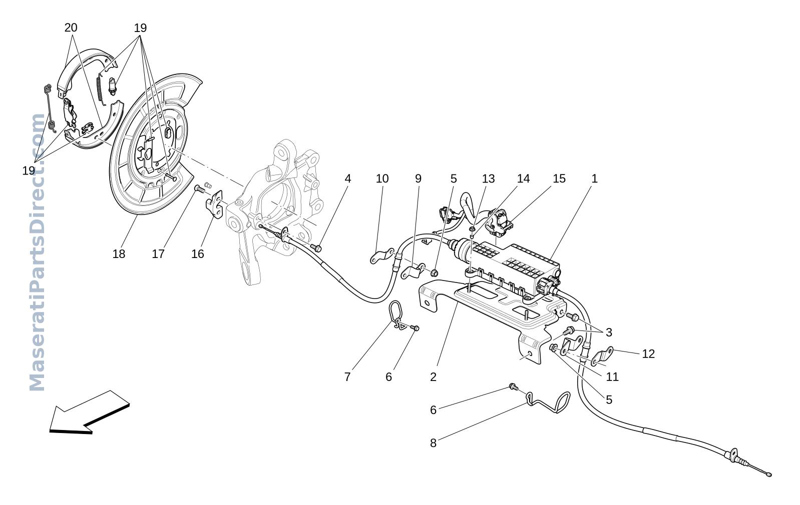 04.30 - 1 - PARKING BRAKE Diagram