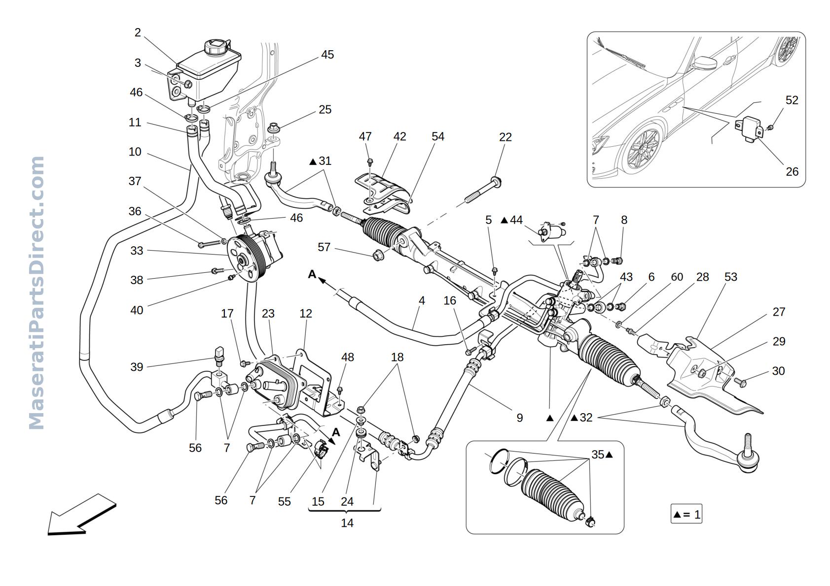 05.10 - 2 - COMPLETE STEERING RACK UNIT Diagram