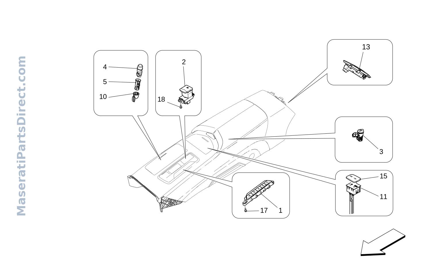 08.51 - 1 - CENTRE CONSOLE DEVICES Diagram