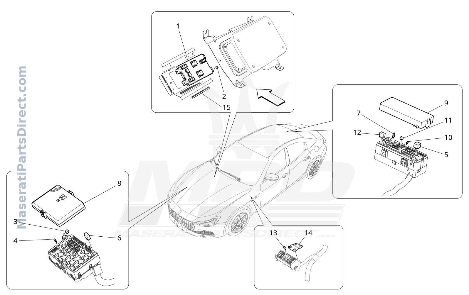 08.61 - 2 - RELAYS, FUSES AND BOXES Diagram