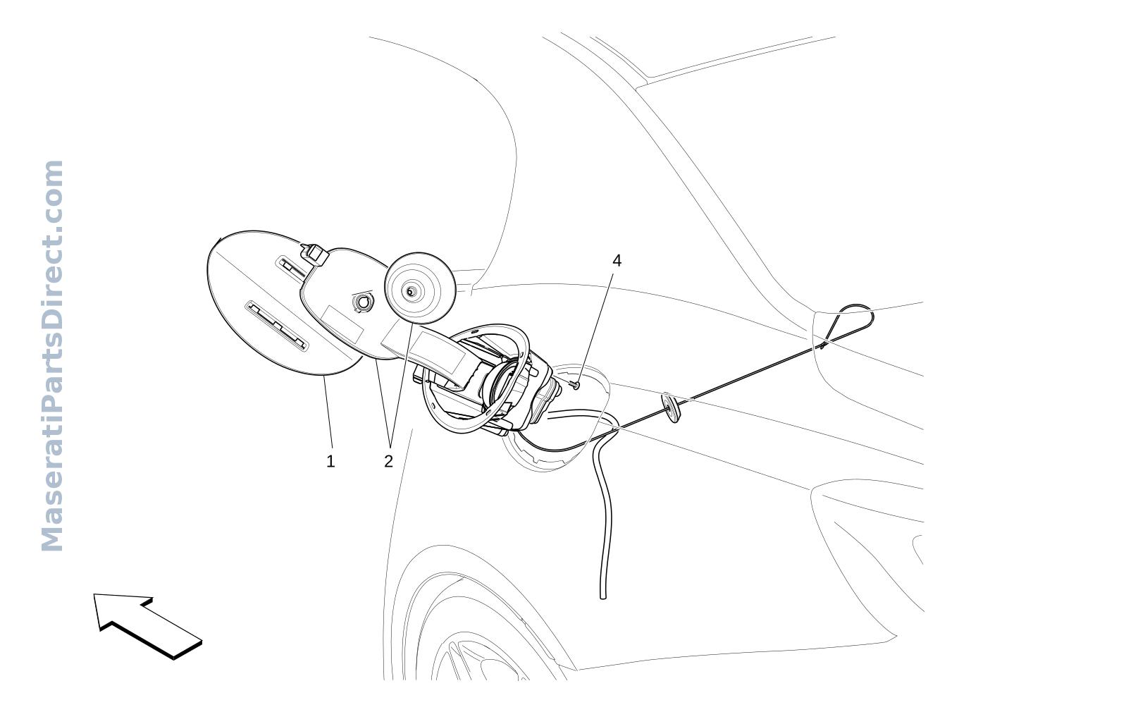 09.22 - 1 - FUEL TANK DOOR AND CONTROLS Diagram
