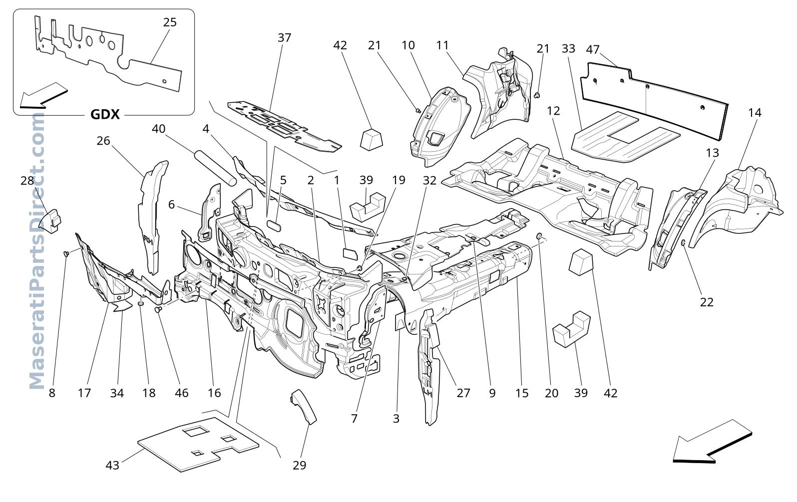 09.62 - 1 - SOUND-PROOFING PANELS INSIDE THE VEHICLE Diagram