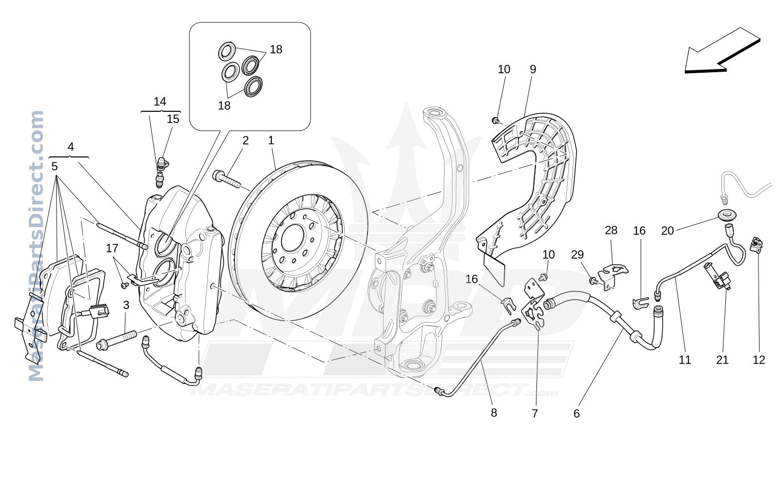 04.10 - 4 - BRAKING DEVICES ON FRONT WHEELS Diagram