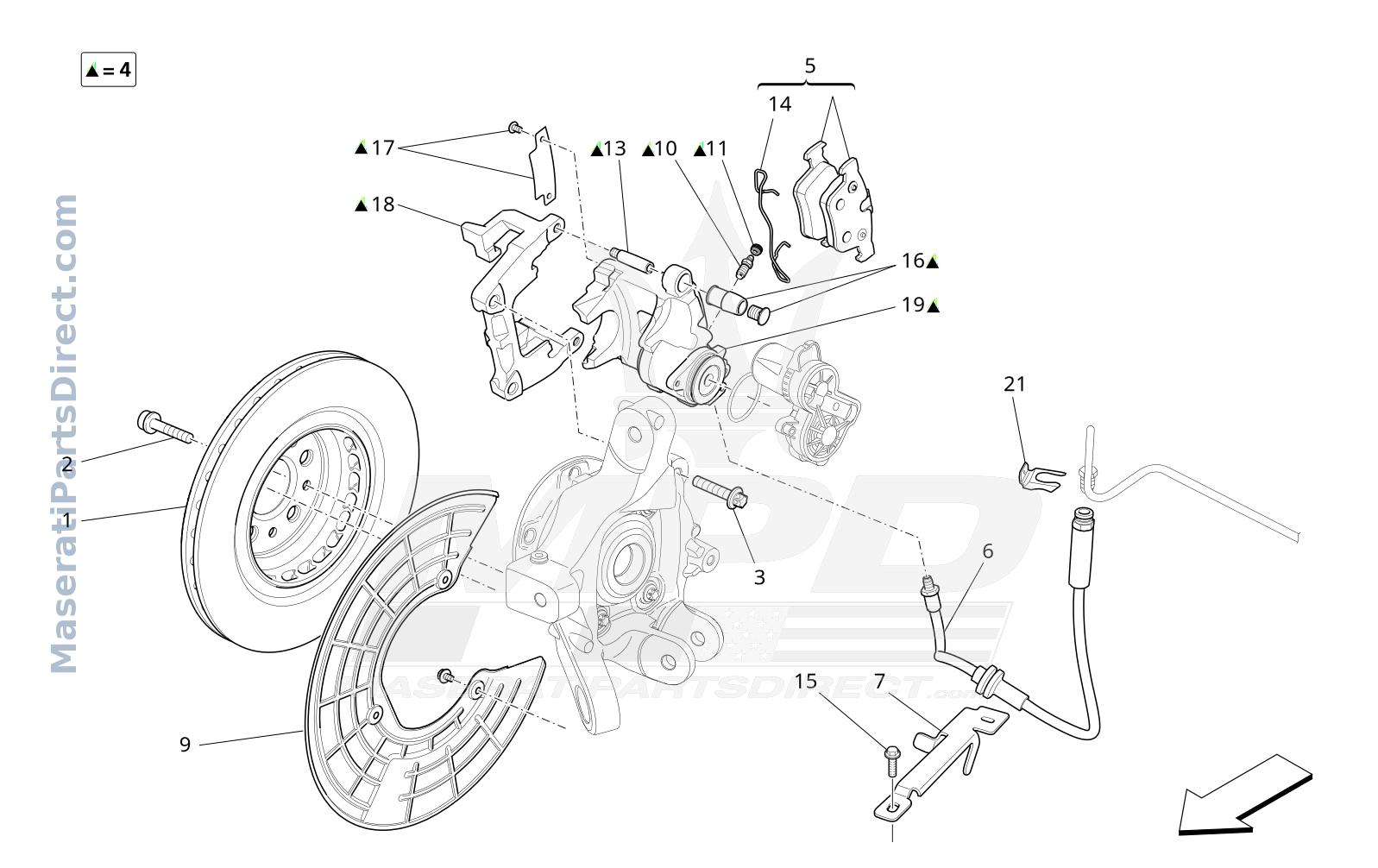 04.11 - 7 - BRAKING DEVICES ON REAR WHEELS Diagram