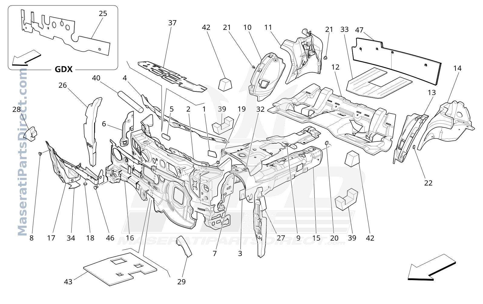 09.62 - 1 - SOUND-PROOFING PANELS INSIDE THE VEHICLE Diagram