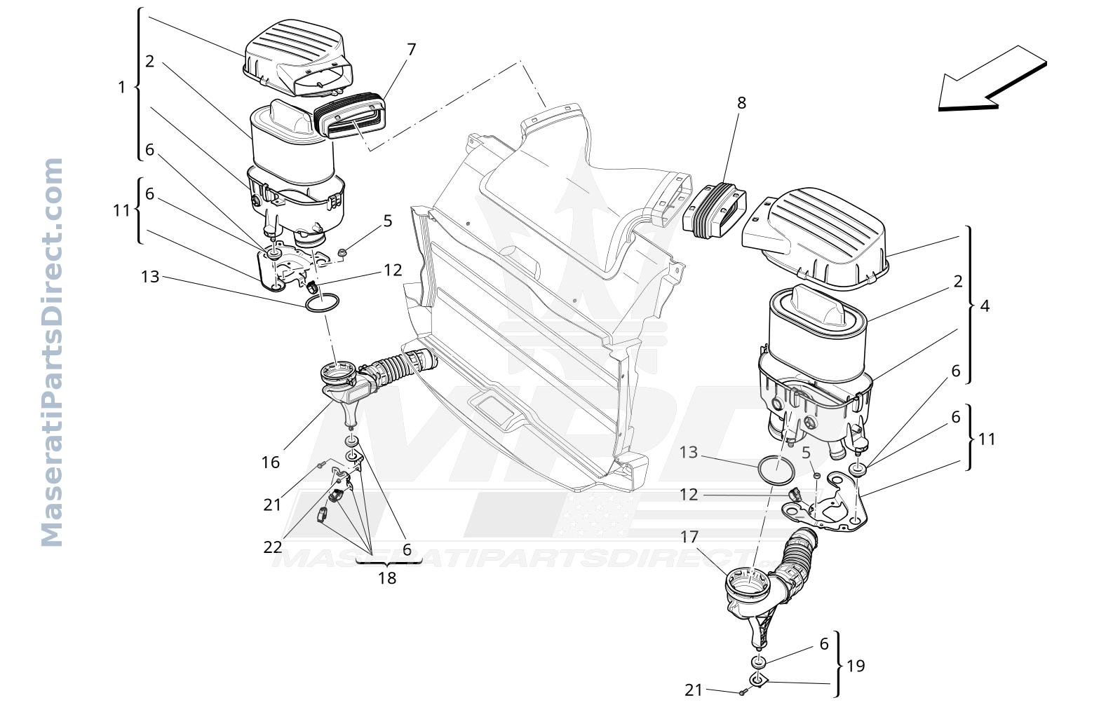 01.41 - 2 - AIR FILTER, AIR INTAKE AND DUCTS Diagram