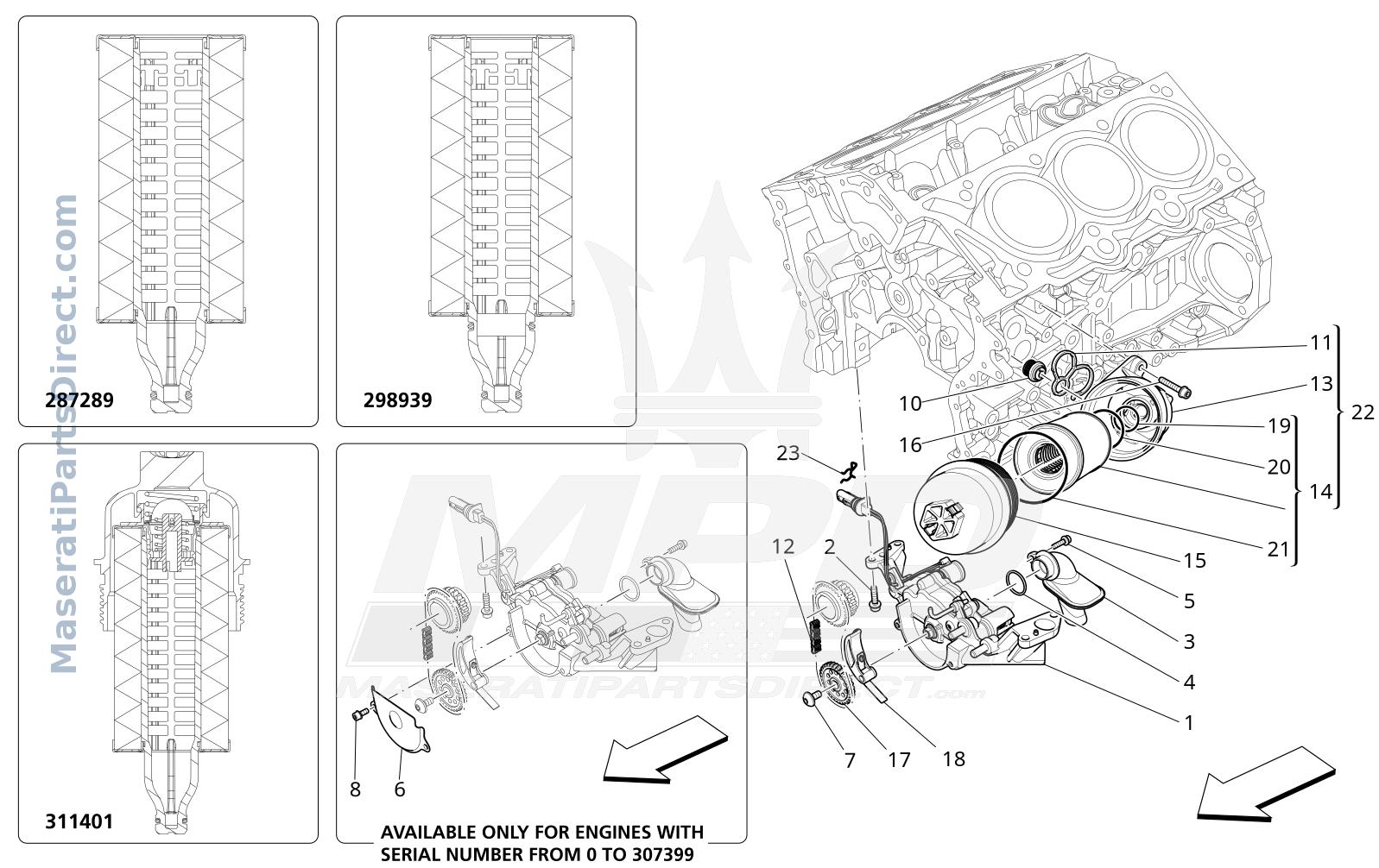 01.61 - 2 - LUBRICATION SYSTEM: PUMP AND FILTER Diagram