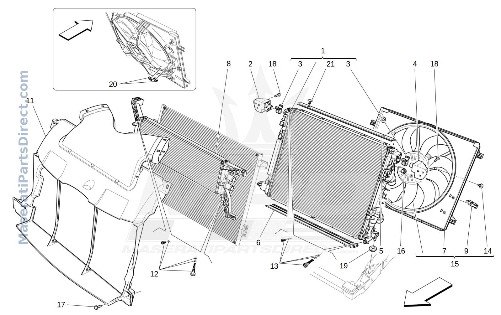 01.70 - 1 - COOLING: AIR RADIATORS AND DUCTS Diagram