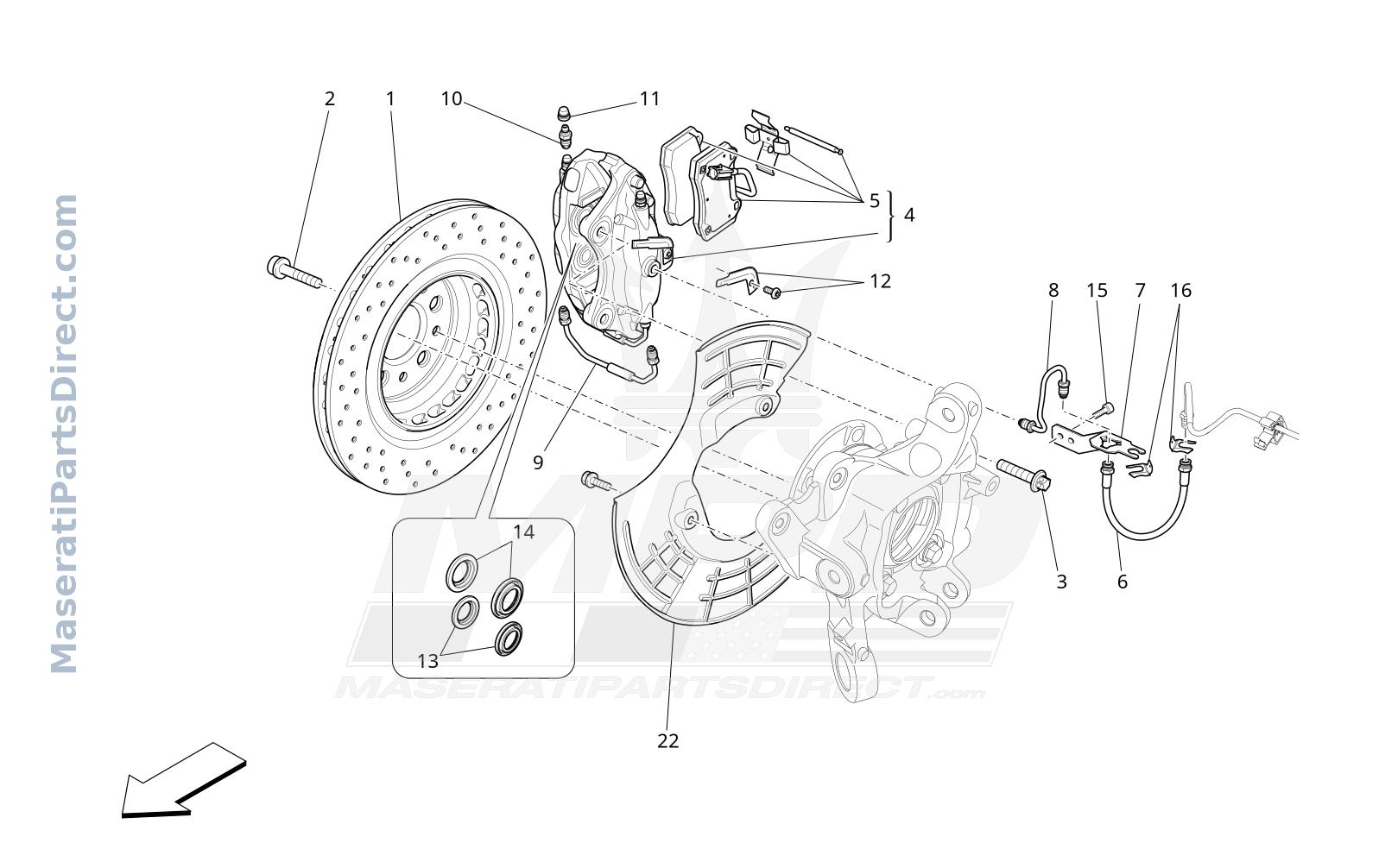 04.11 - 5 - BRAKING DEVICES ON REAR WHEELS Diagram
