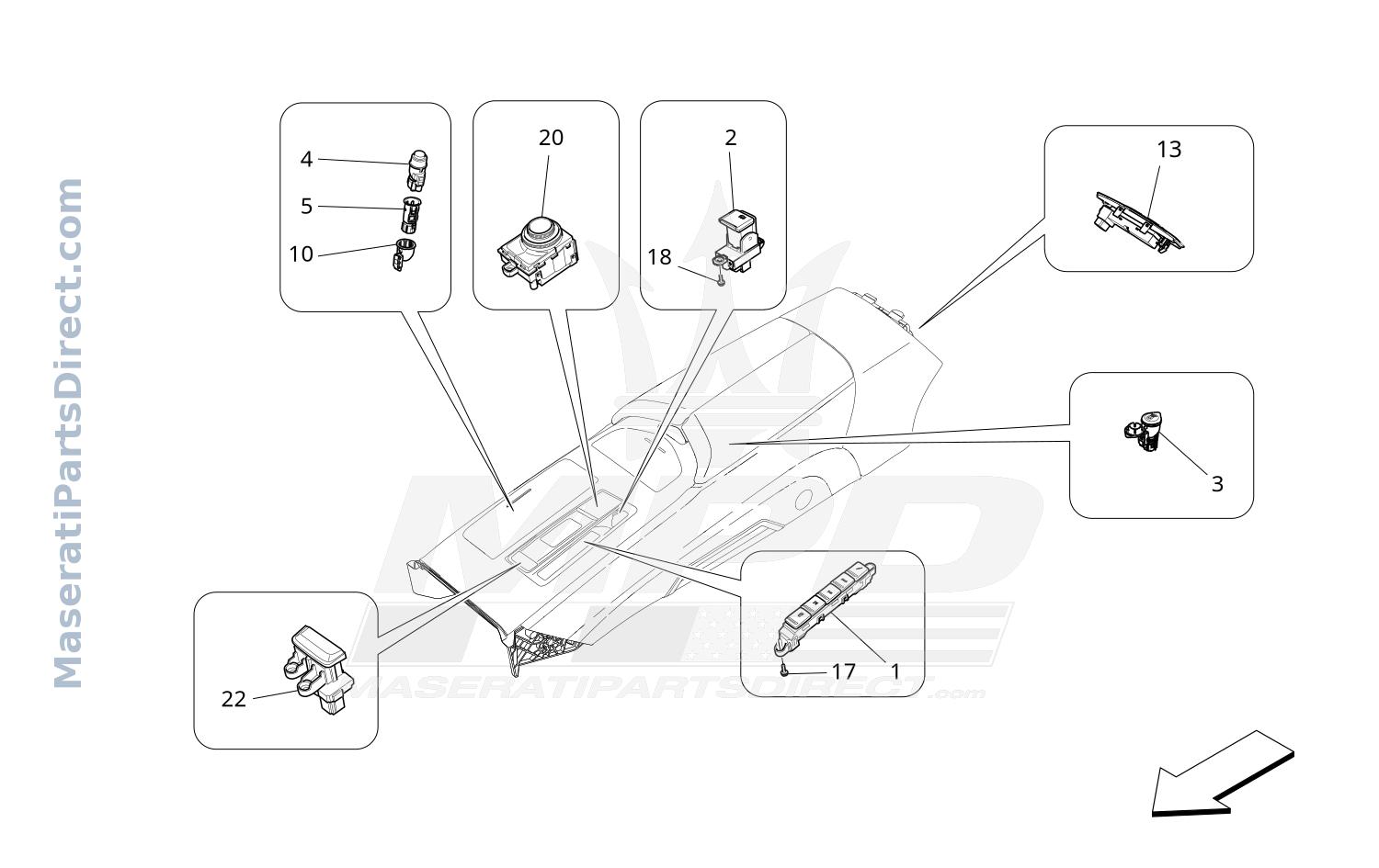 08.51 - 2 - CENTRE CONSOLE DEVICES Diagram
