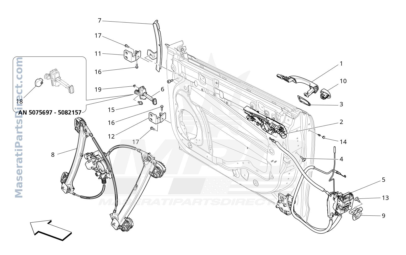 09.31 - 5 - FRONT DOORS: MECHANISMS Diagram