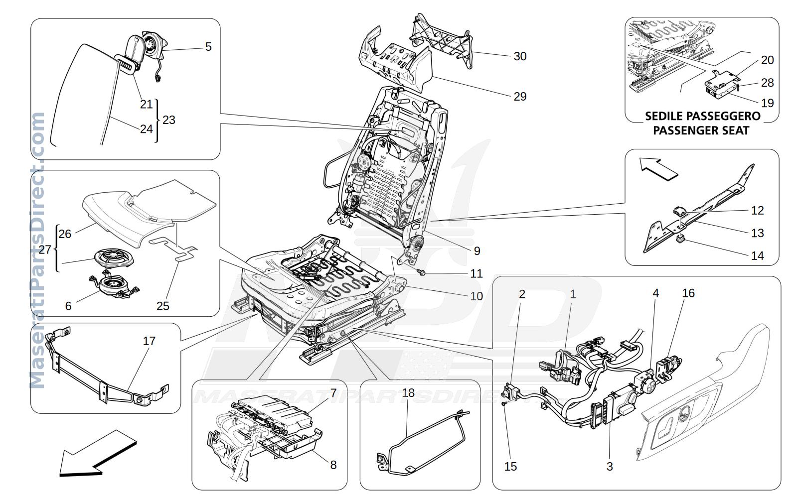 09.41 - 4 - FRONT SEATS: MECHANICS AND ELECTRONICS Diagram