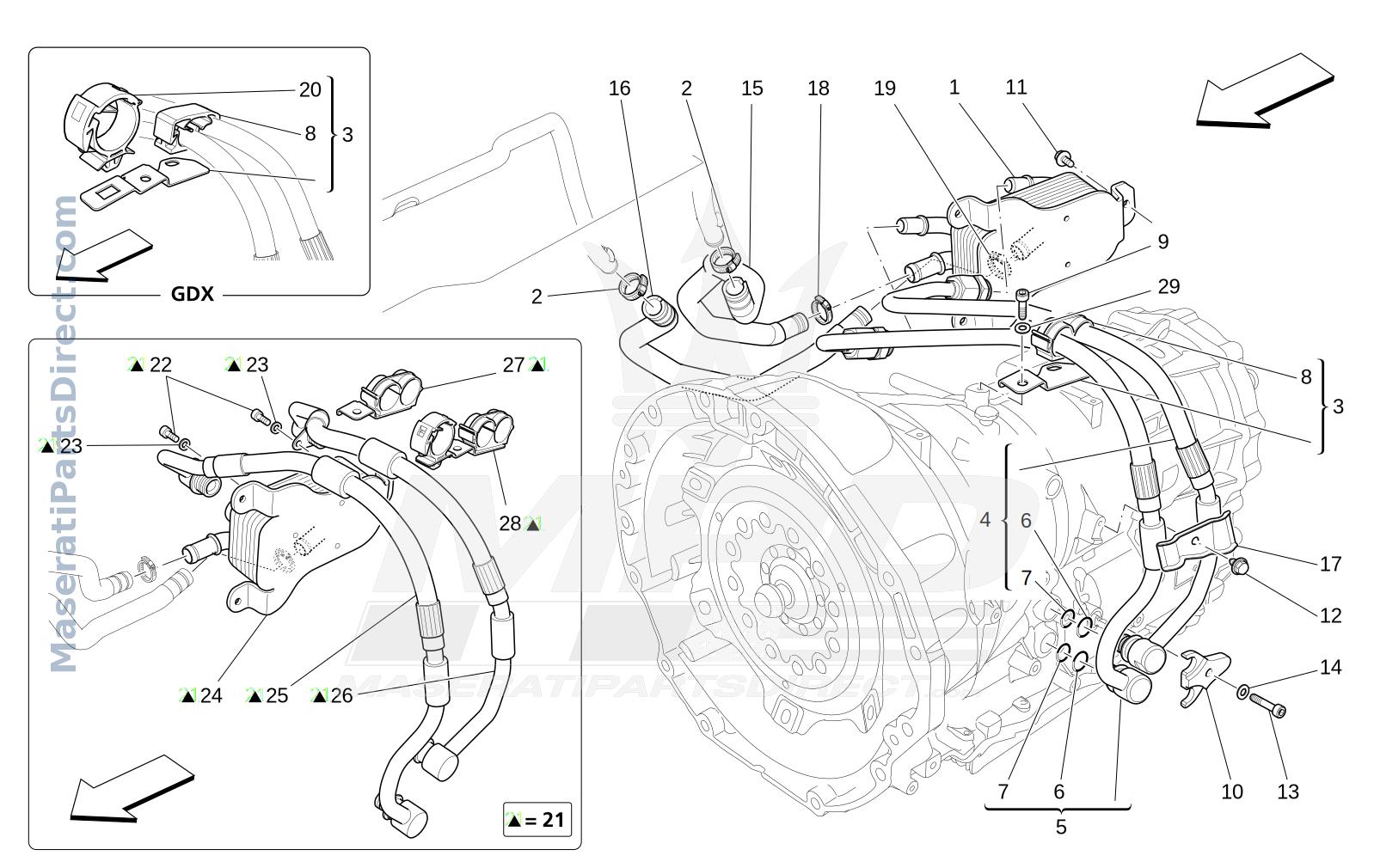 03.50 - 2 - LUBRICATION AND GEARBOX OIL COOLING Diagram
