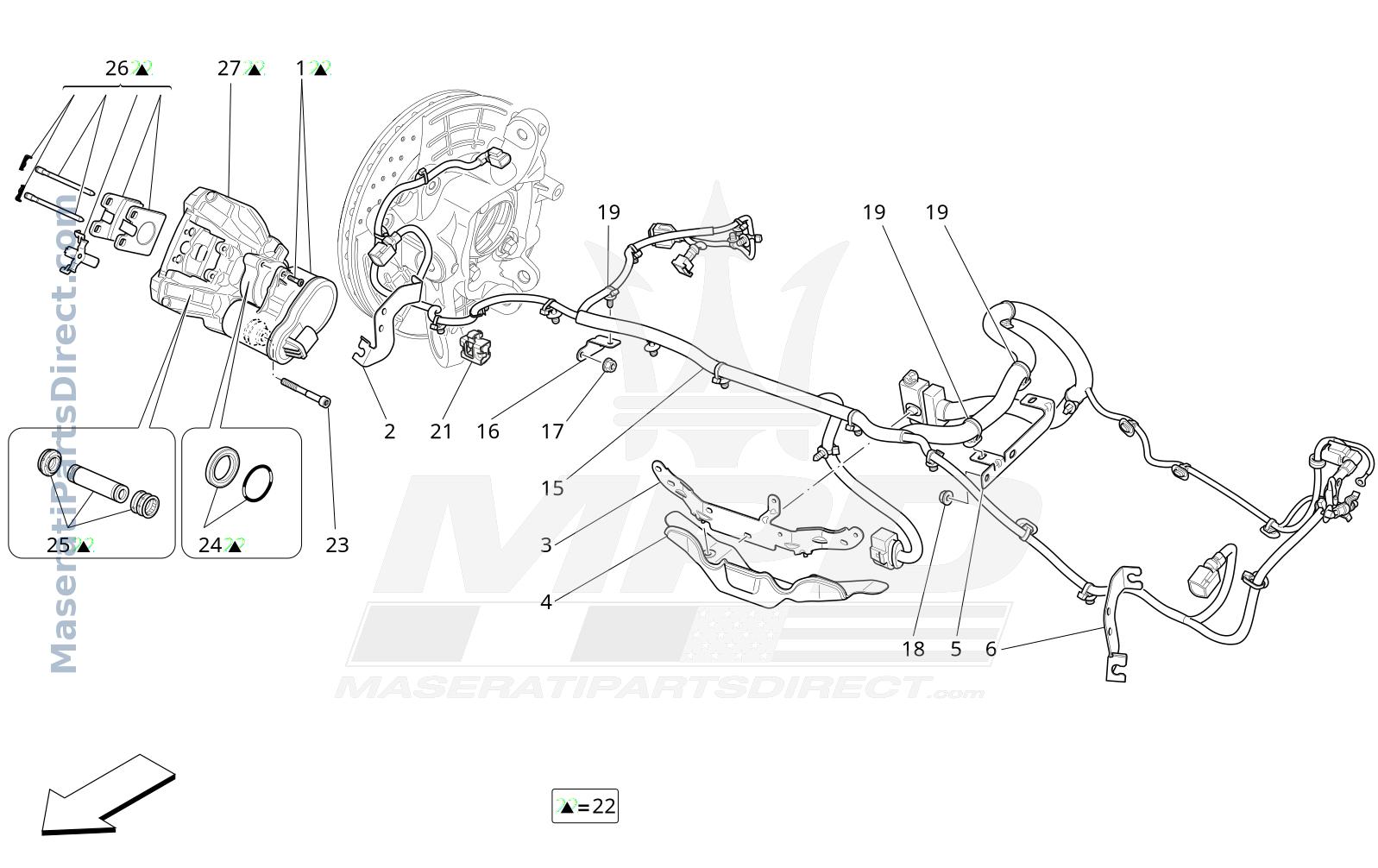 04.30 - 2 - PARKING BRAKE Diagram