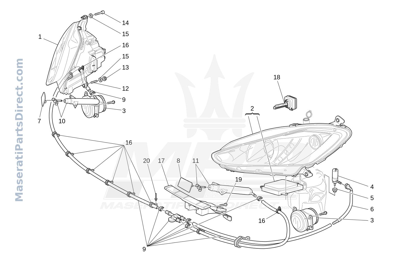 08.30 - 2 - HEADLIGHT CLUSTERS Diagram