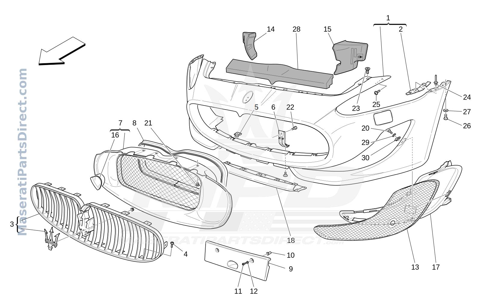 09.10 - 1 - FRONT BUMPER Diagram