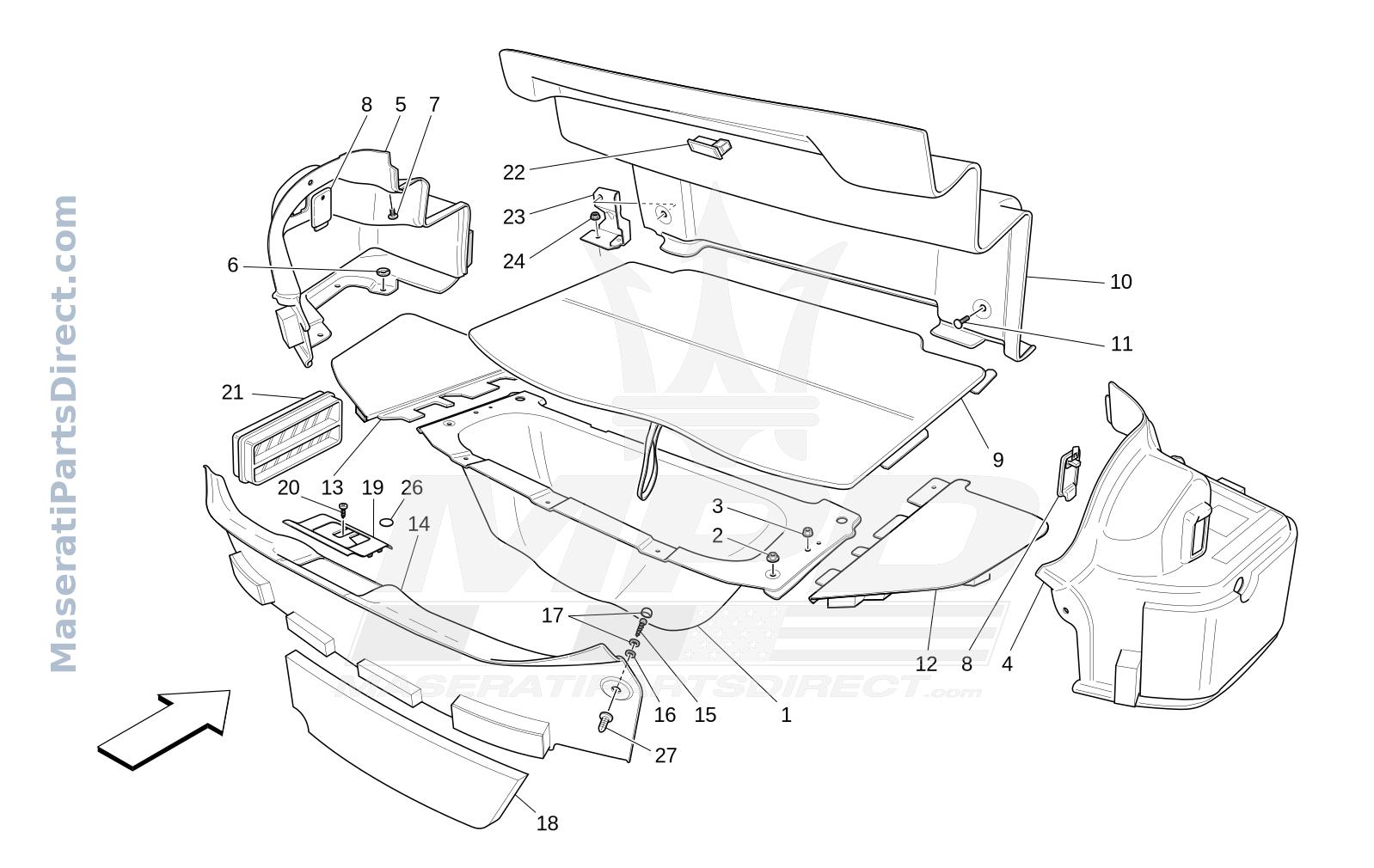 09.61 - 2 - LUGGAGE COMPARTMENT MATS Diagram
