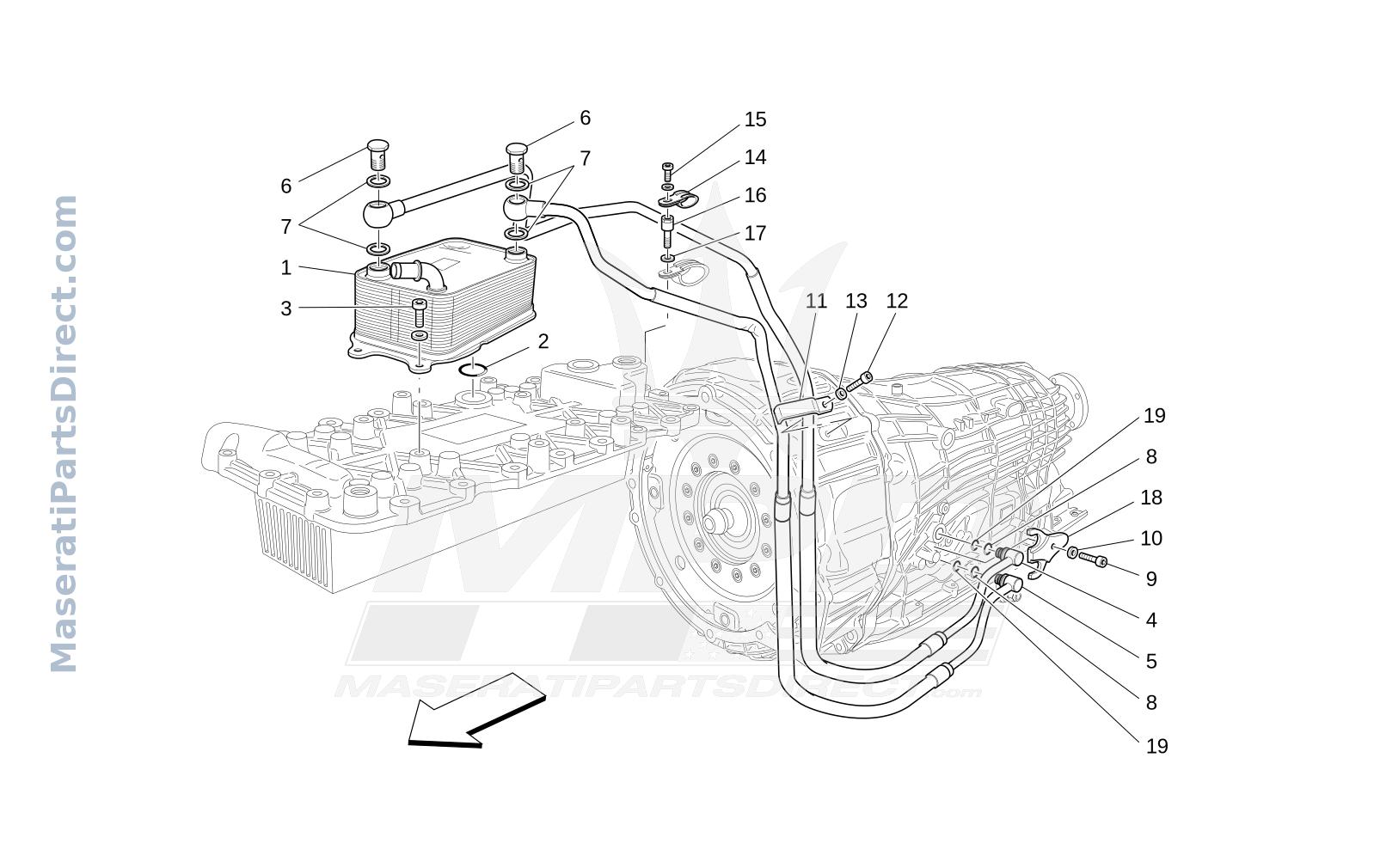 03.50 - 1 - LUBRICATION AND GEARBOX OIL COOLING Diagram