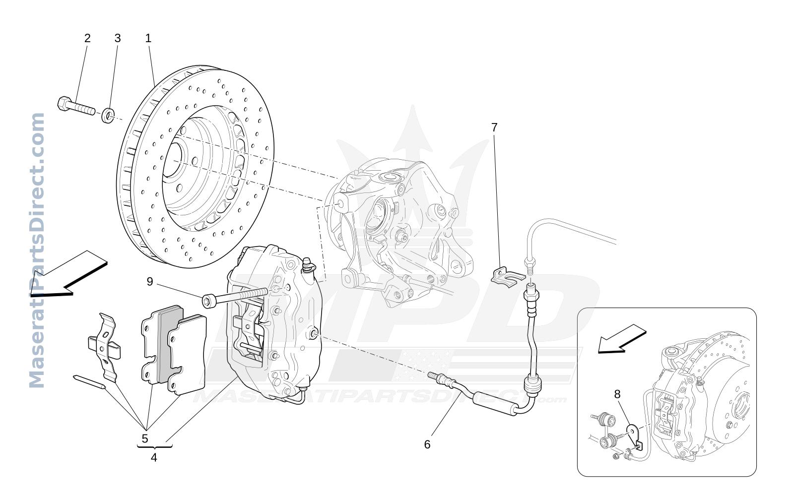 04.11 - 1 - BRAKING DEVICES ON REAR WHEELS Diagram