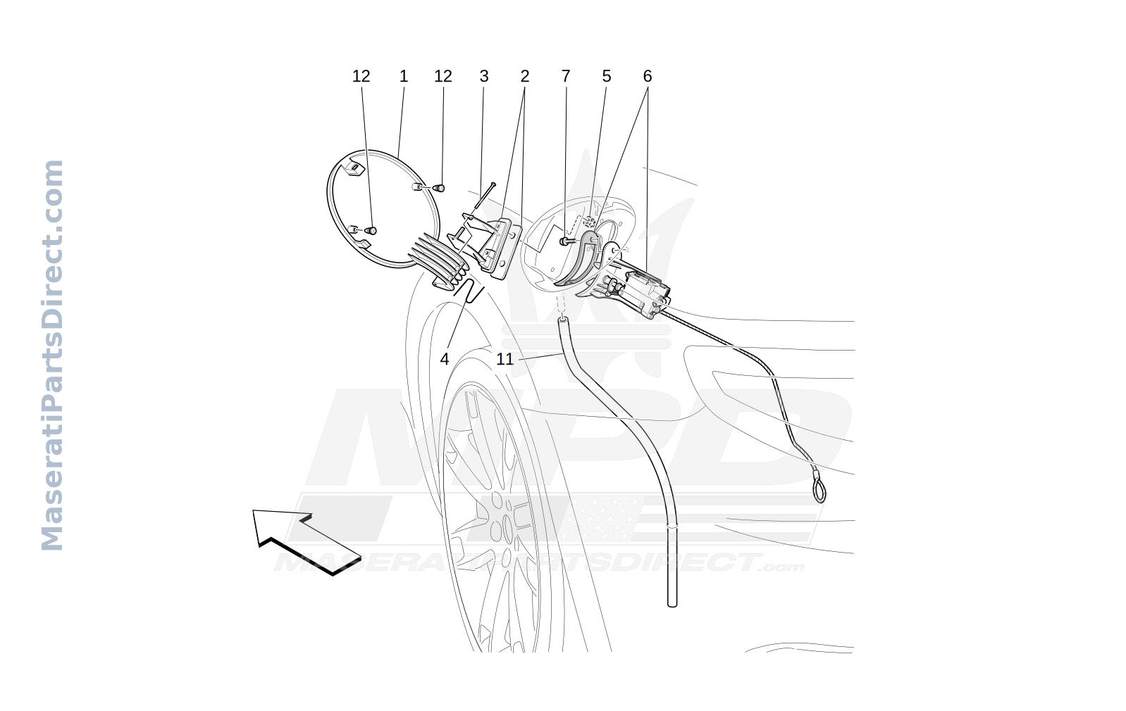 09.22 - 1 - FUEL TANK DOOR AND CONTROLS Diagram