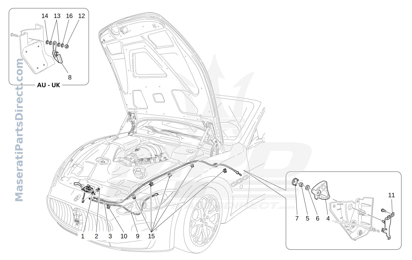 09.23 - 1 - FRONT LID OPENING BUTTON Diagram
