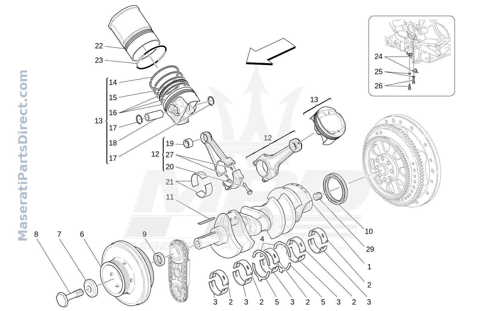 01.10 - 1 - CRANK MECHANISM Diagram