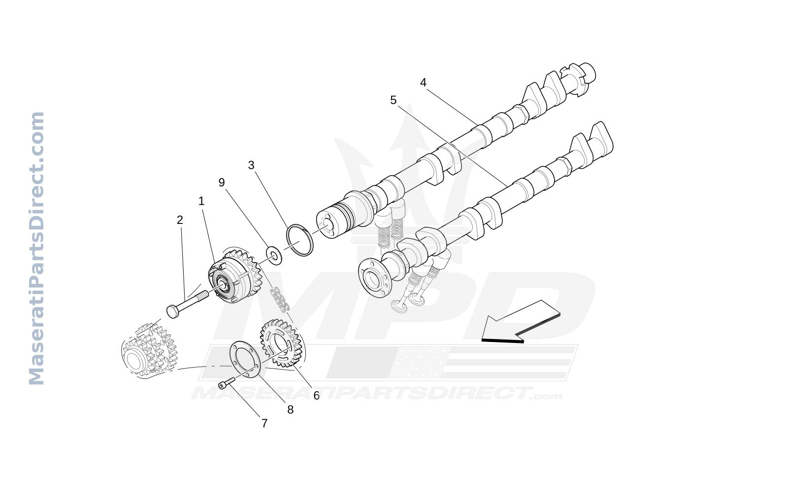 01.23 - 1 - LH CYLINDER HEAD CAMSHAFTS Diagram