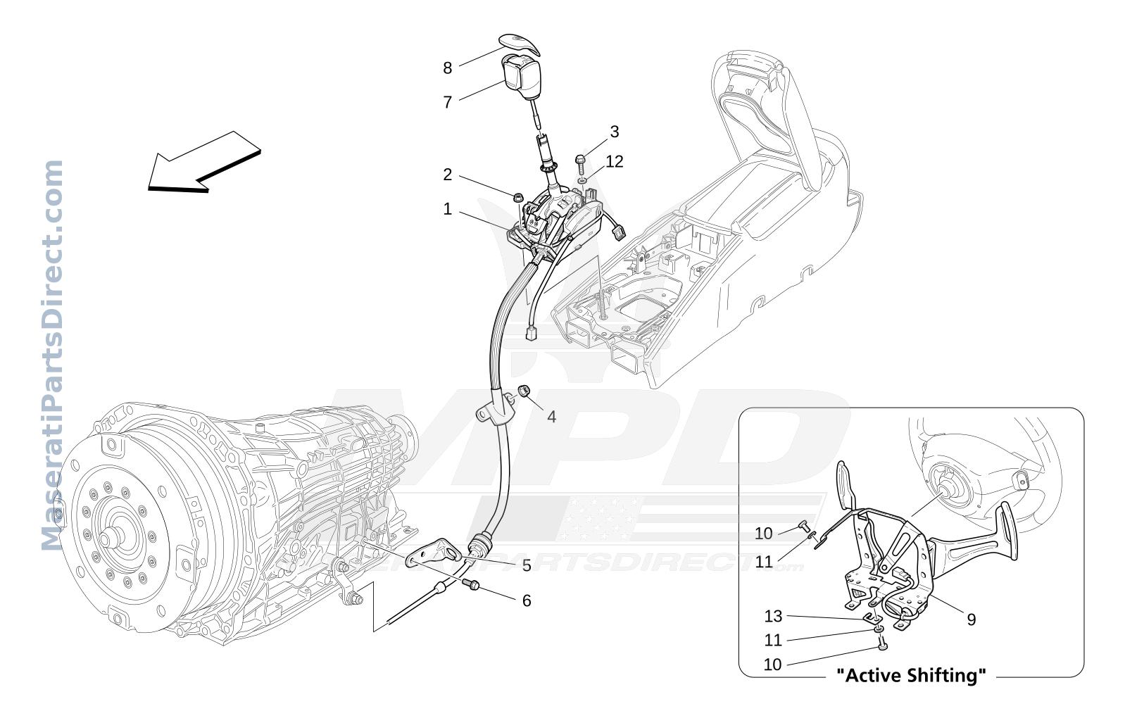 03.02 - 1 - DRIVER CONTROLS FOR AUTOMATIC GEARBOX Diagram