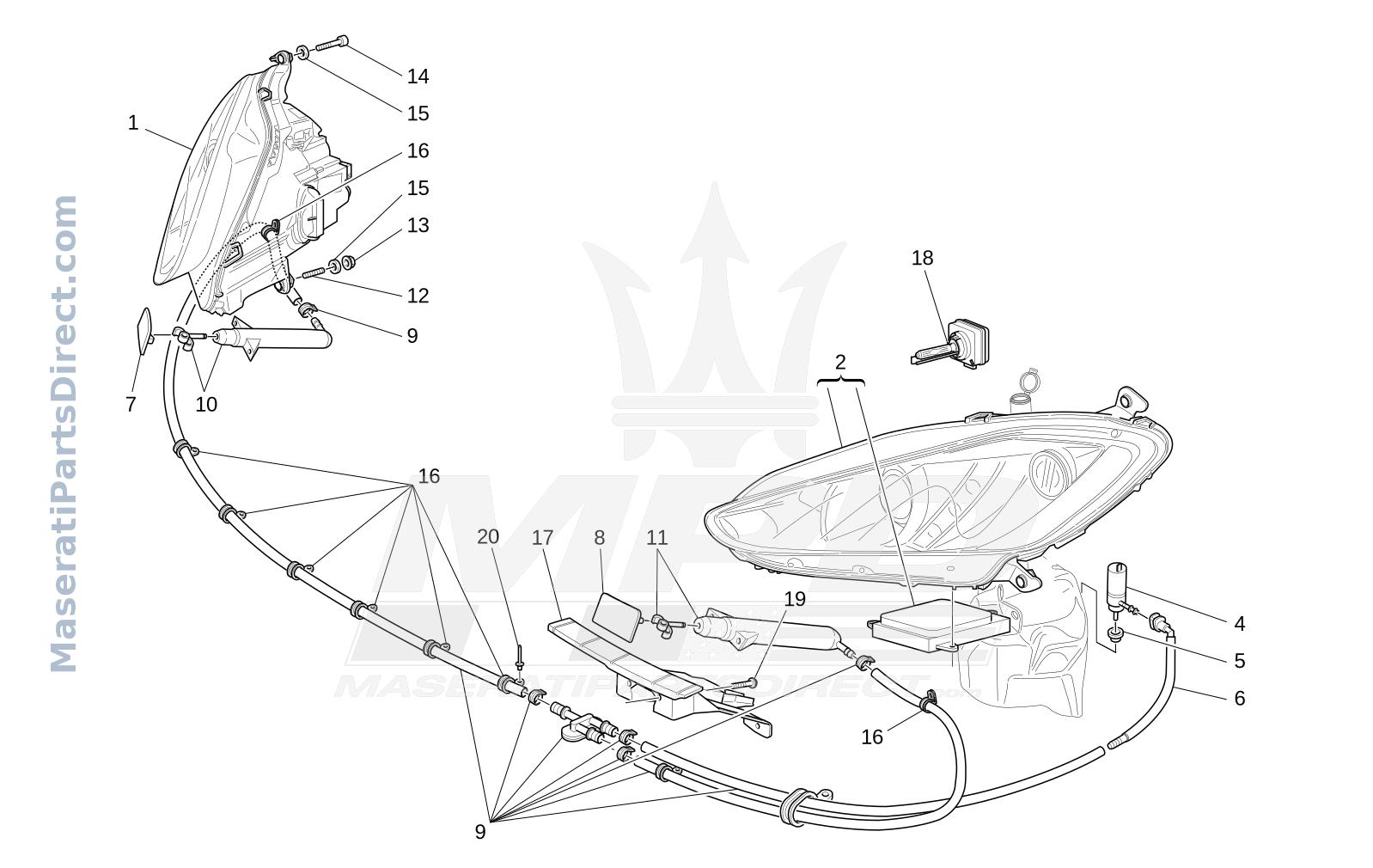 08.30 - 1 - HEADLIGHT CLUSTERS Diagram