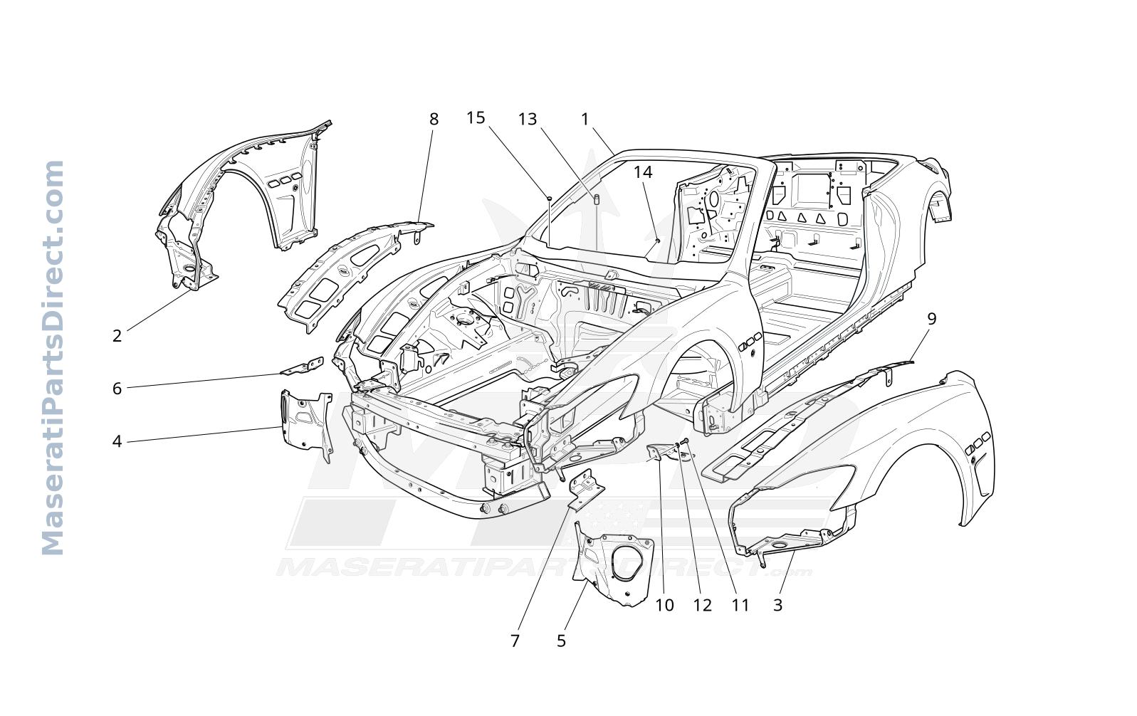 09.00 - 1 - BODYWORK AND FRONT OUTER TRIM PANELS Diagram