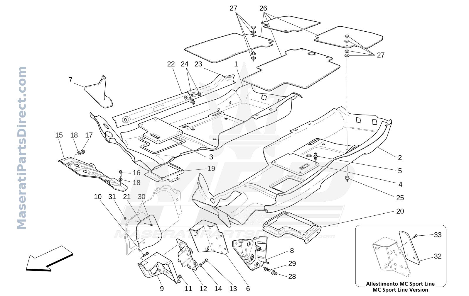 09.60 - 1 - PASSENGER COMPARTMENT MATS Diagram