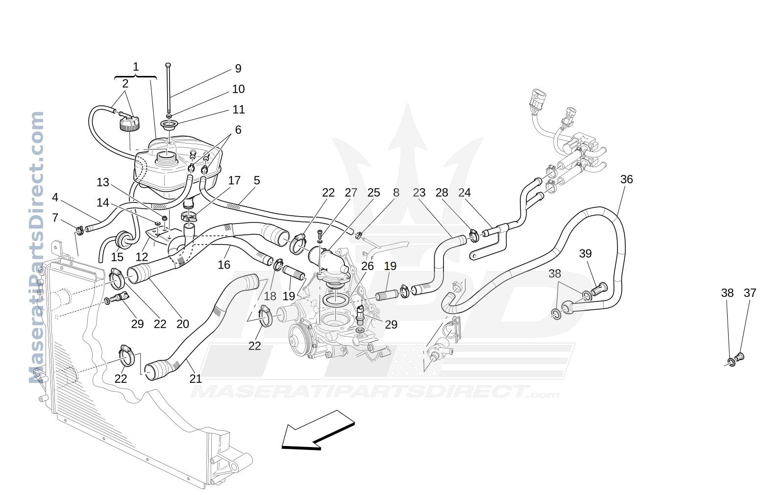 01.71 - 1 - COOLING SYSTEM: NOURICE AND LINES Diagram