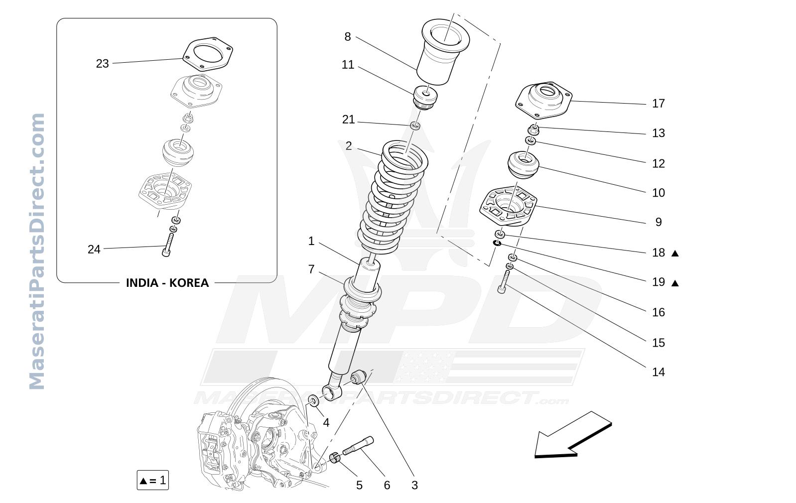 06.21 - 1 - REAR SHOCK ABSORBER DEVICES Diagram