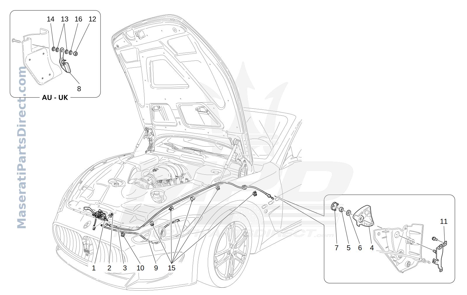 09.23 - 1 - FRONT LID OPENING BUTTON Diagram