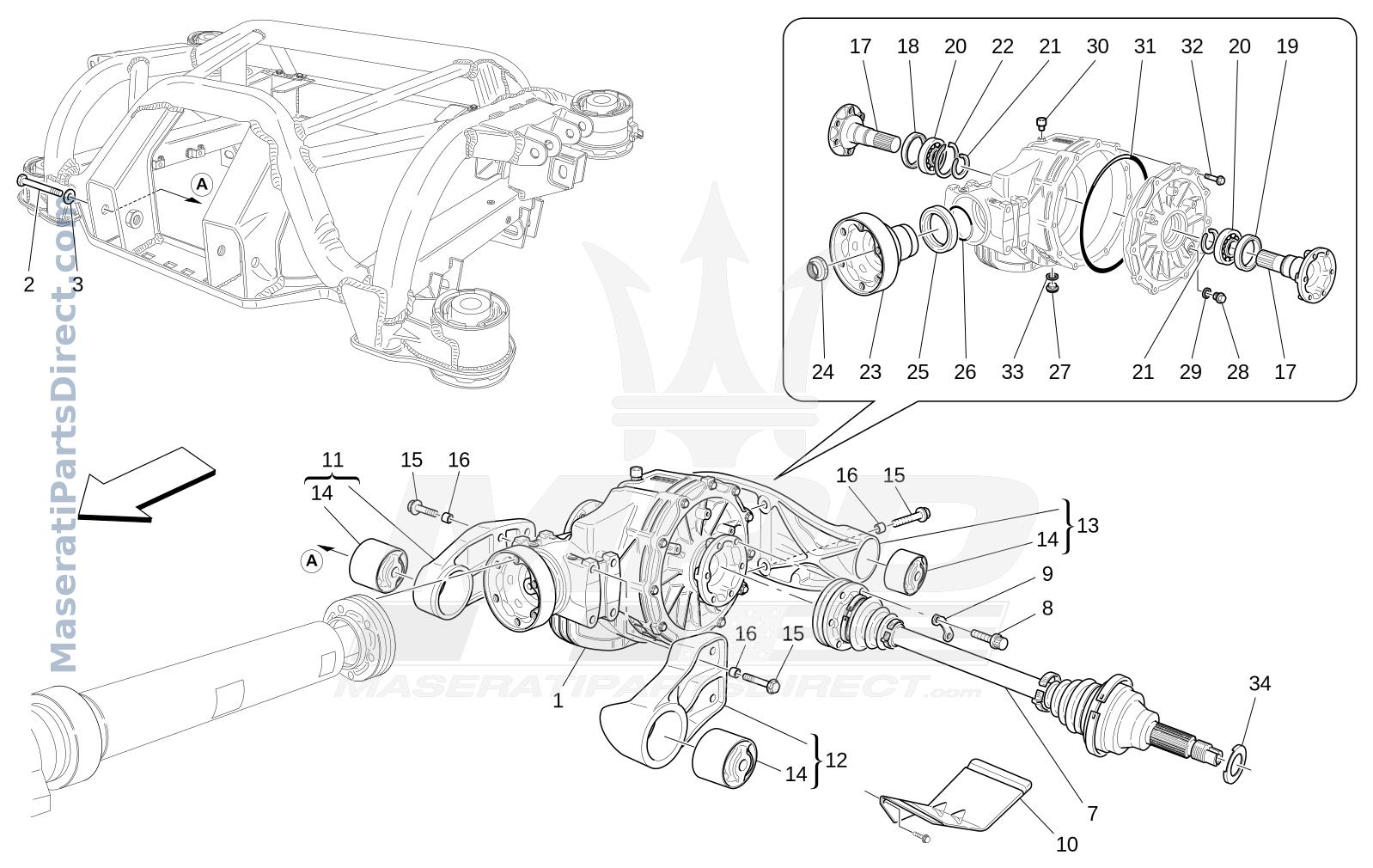 03.21 - 1 - DIFFERENTIAL AND REAR AXLE SHAFTS Diagram