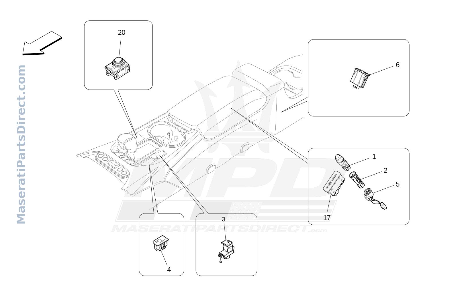 08.51 - 2 - CENTRE CONSOLE DEVICES Diagram