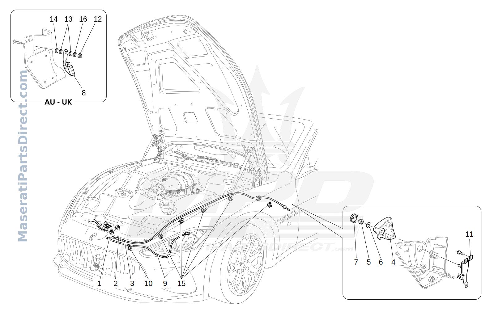 09.23 - 2 - FRONT LID OPENING BUTTON Diagram