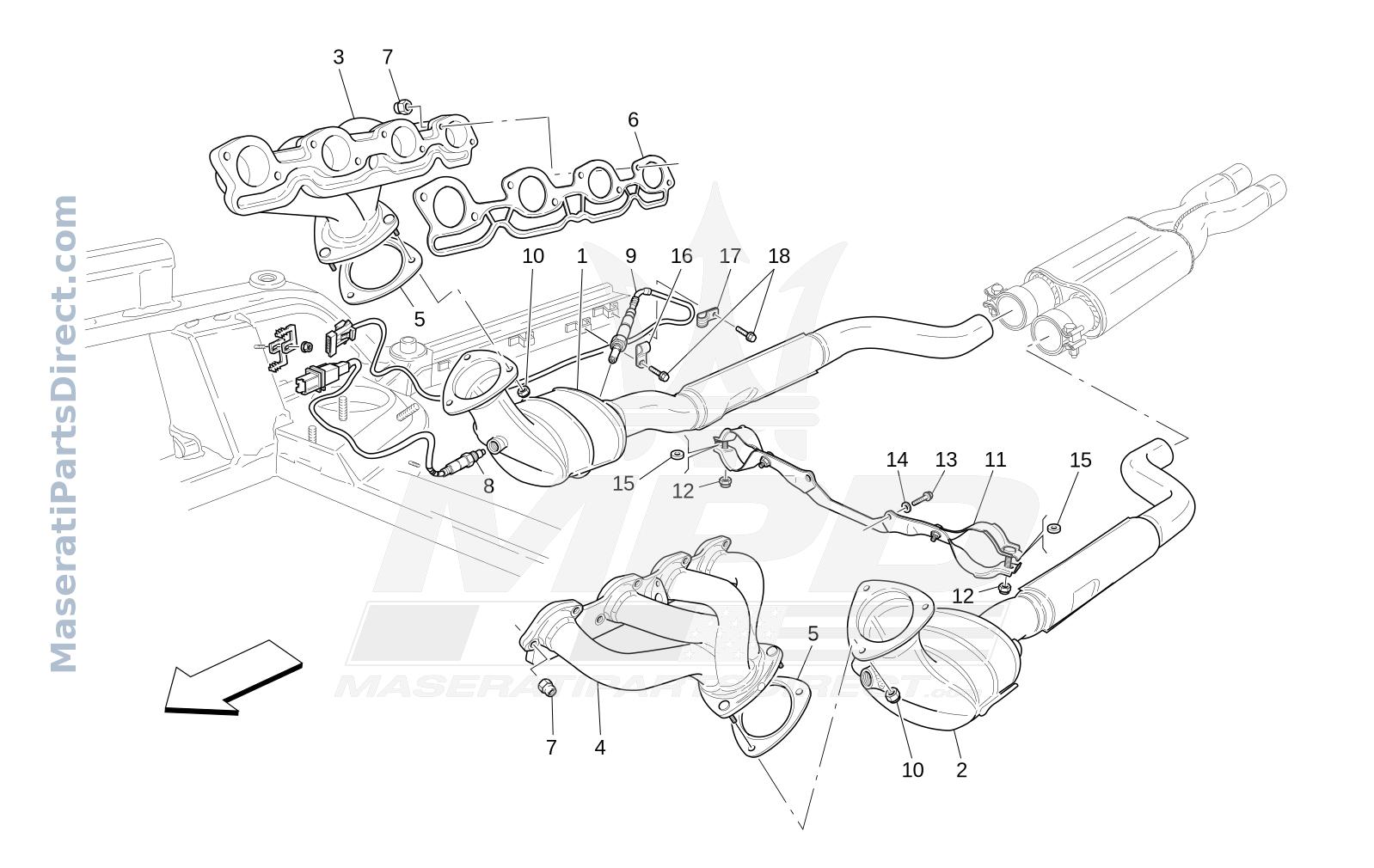 01.80 - 1 - PRE-CATALYTIC CONVERTERS AND CATALYTIC CONVERTERS Diagram