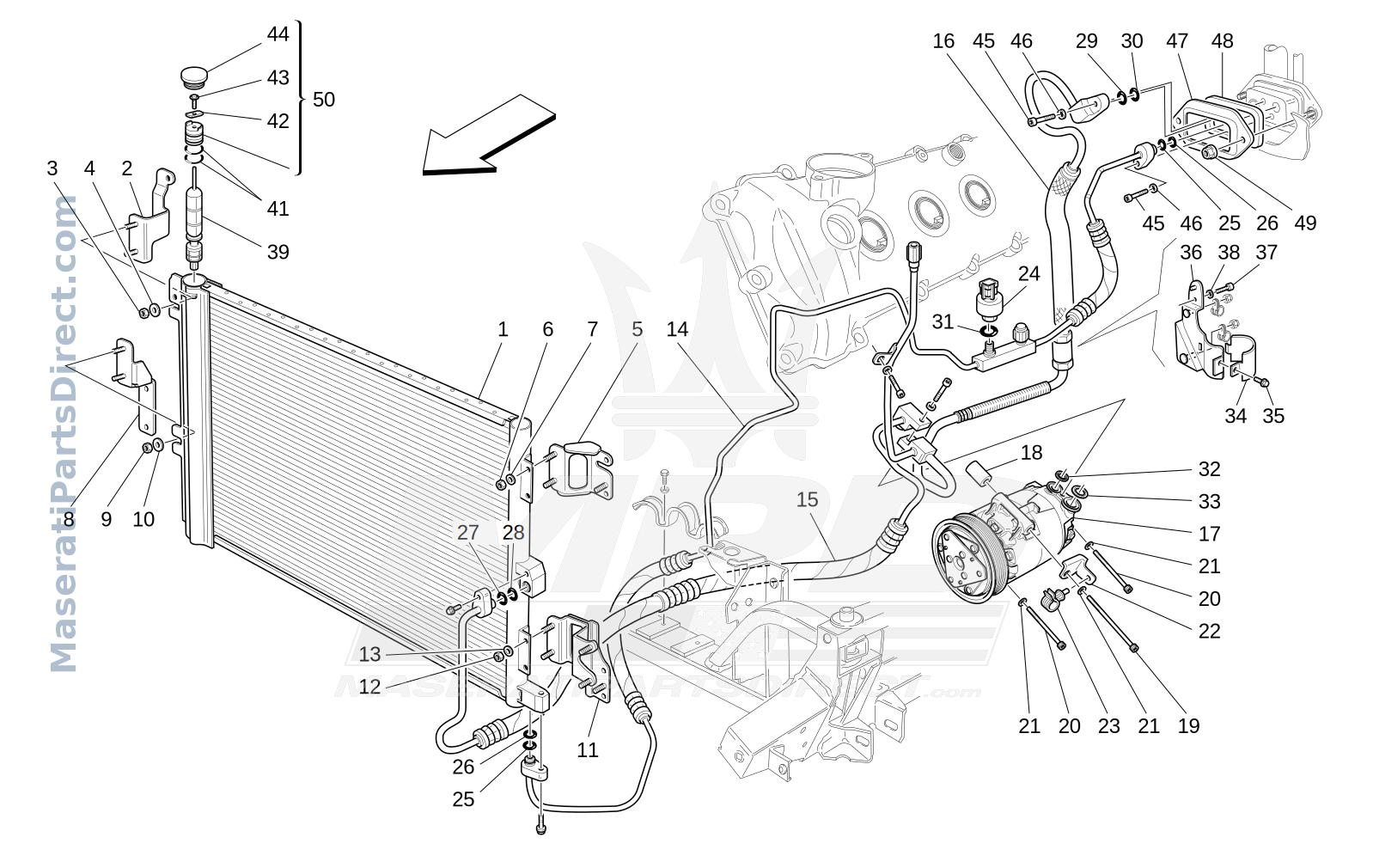 08.40 - 1 - A/C UNIT: ENGINE COMPARTMENT DEVICES Diagram