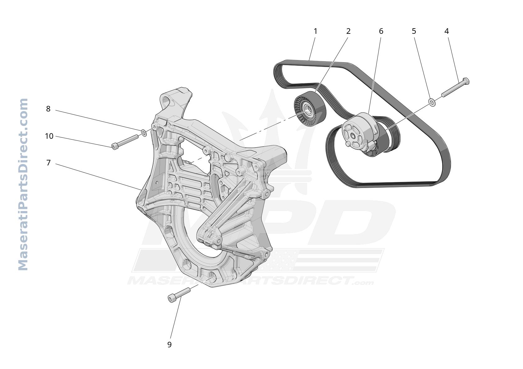 01.11 - 1 - AUXILIARY DEVICE BELTS Diagram