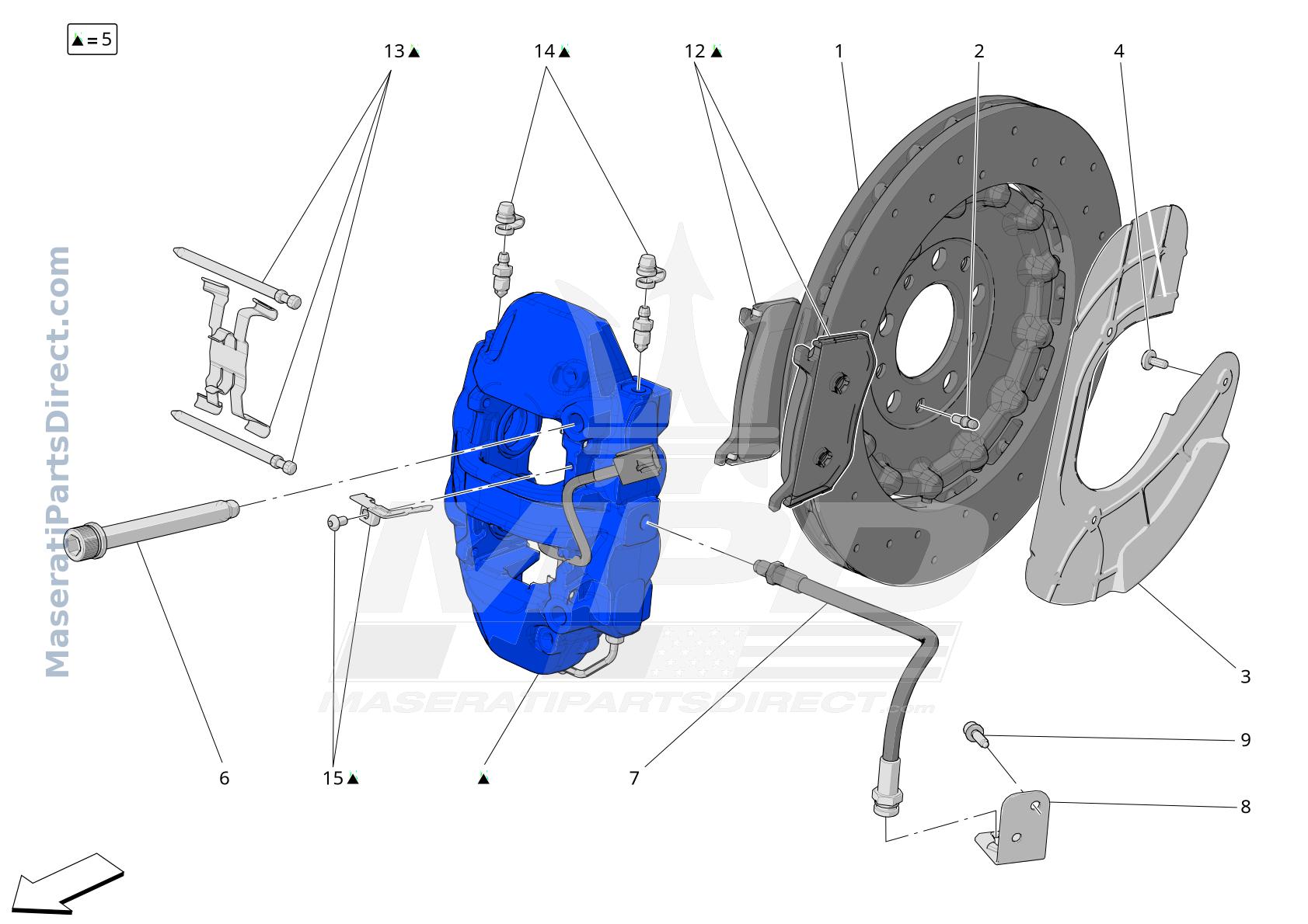 04.11 - 1 - BRAKING DEVICES ON REAR WHEELS Diagram