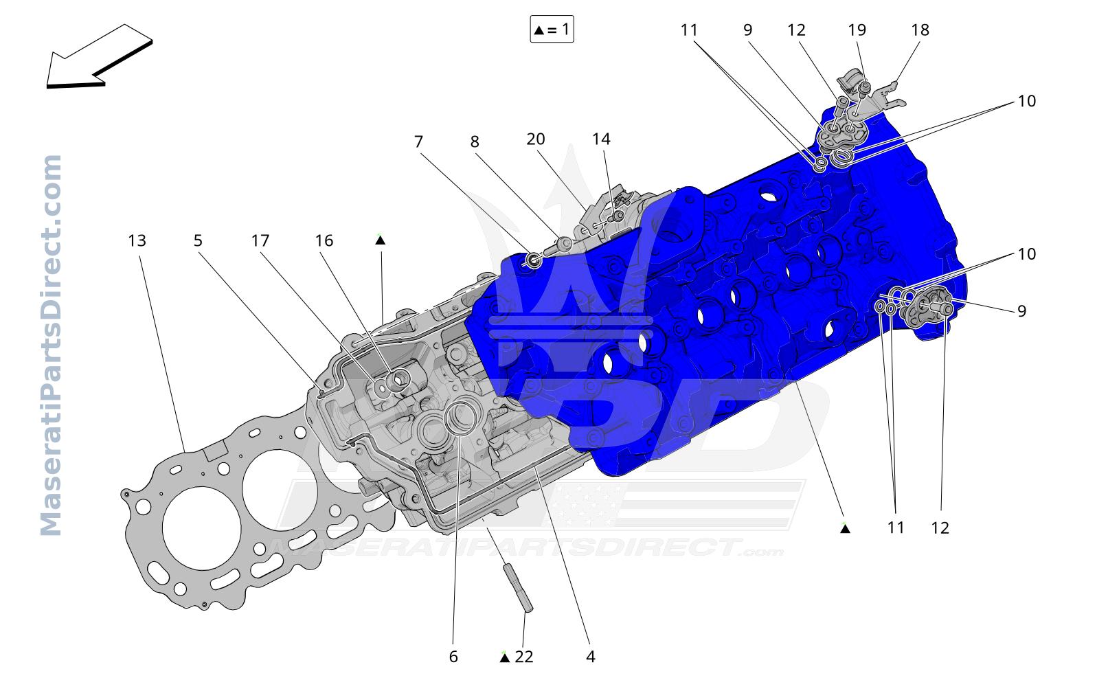 01.21 - 1 - LH CYLINDER HEAD Diagram