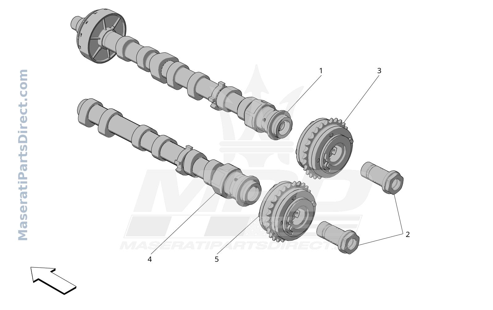 01.23 - 1 - LH CYLINDER HEAD CAMSHAFTS Diagram