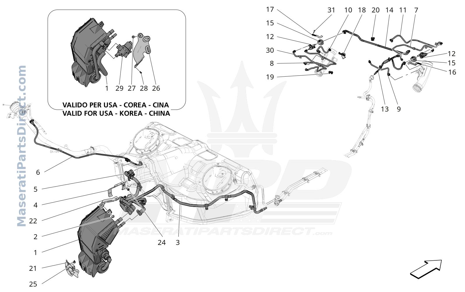 01.44 - 1 - FUEL VAPOUR RECIRCULATION SYSTEM Diagram