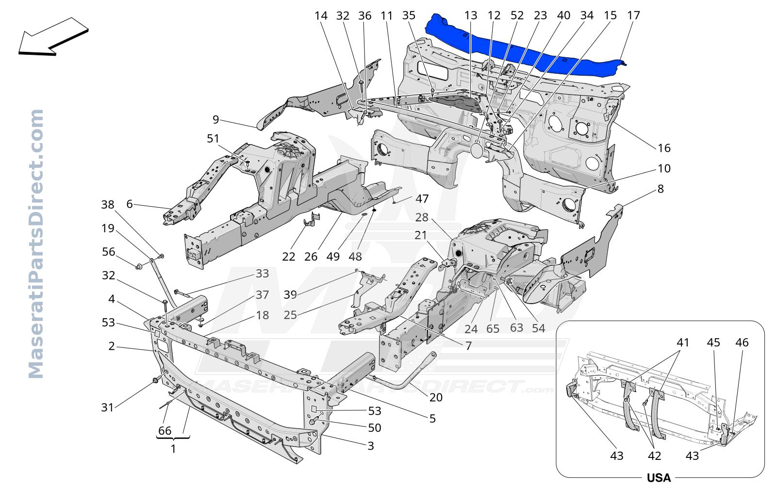 09.03 - 1 - FRONT STRUCTURAL FRAMES AND SHEET PANELS Diagram